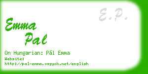 emma pal business card